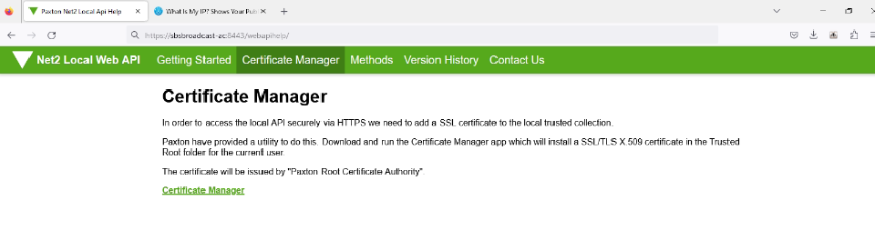 Paxton Net2 software