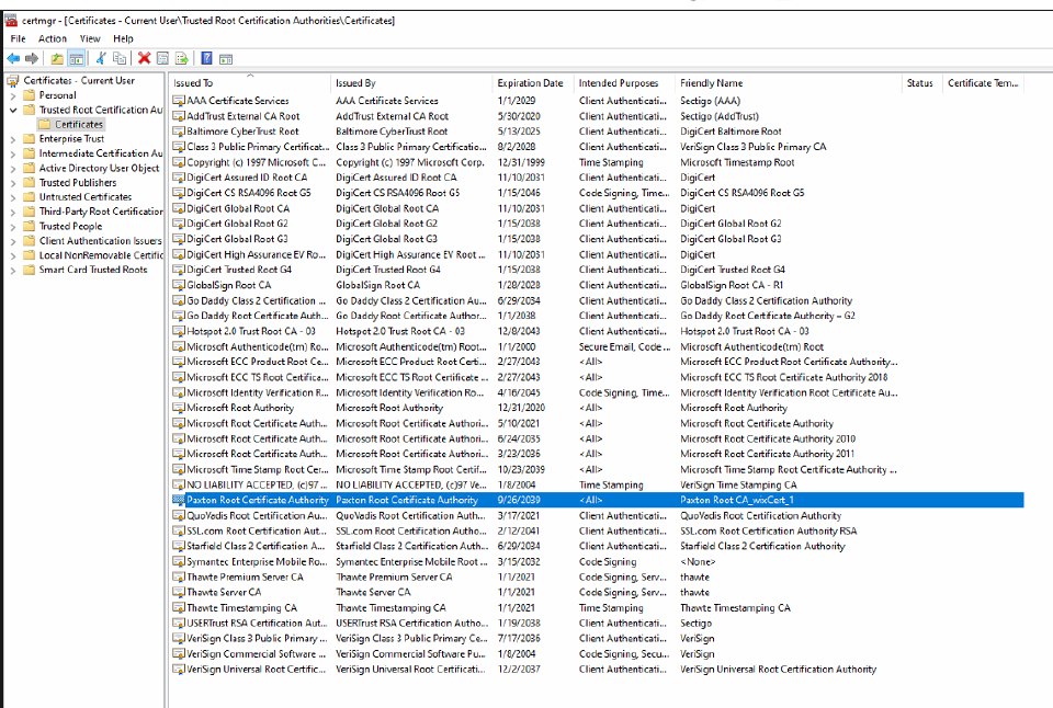 Paxton Net2 software