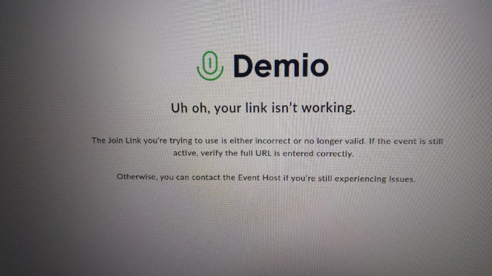 Niet werkende Demio